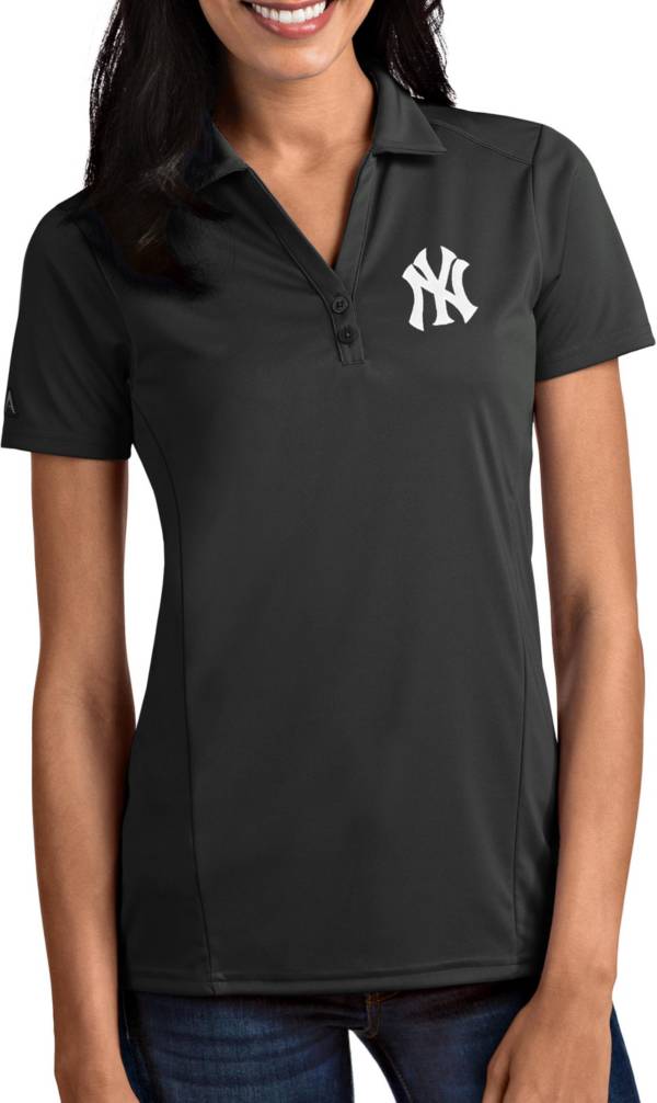 Antigua Women's New York Yankees Tribute Grey Performance Polo