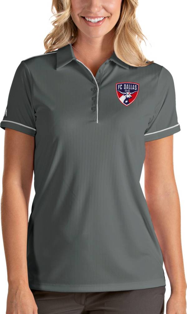Antigua Women's FC Dallas Salute Grey Polo