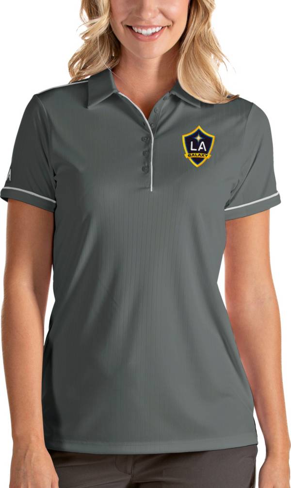 Antigua Women's Los Angeles Galaxy Salute Grey Polo