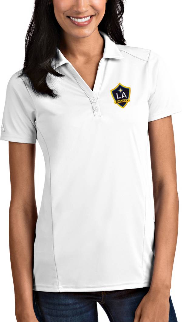 Antigua Women's Los Angeles Galaxy Tribute White Polo