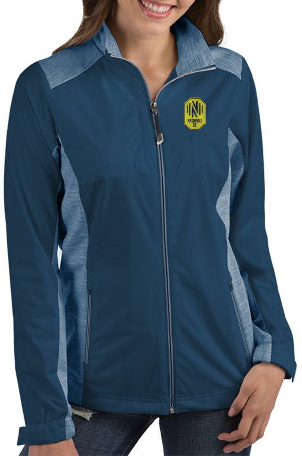 Antigua Women's Nashville SC Revolve Navy Full-Zip Jacket product image