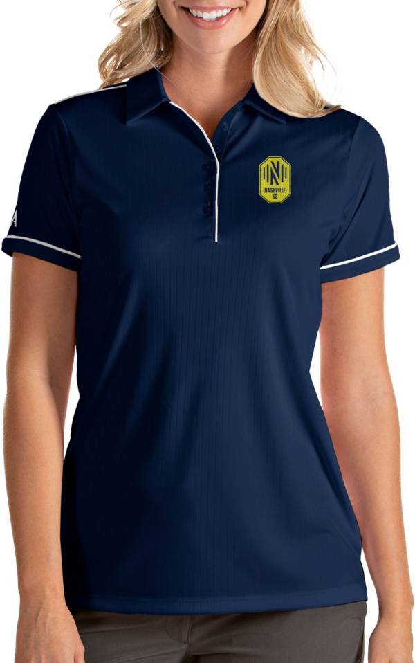 Antigua Women's Nashville SC Salute Navy Polo