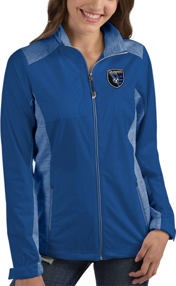 Antigua Women's San Jose Earthquakes Revolve Royal Full-Zip Jacket