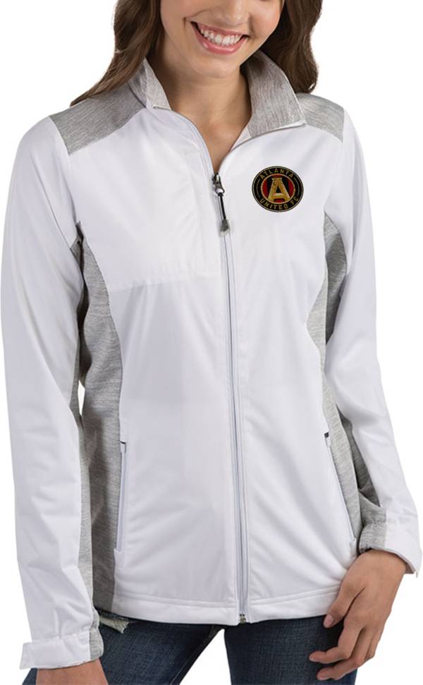 Antigua Women's Atlanta United Revolve White Full-Zip Jacket