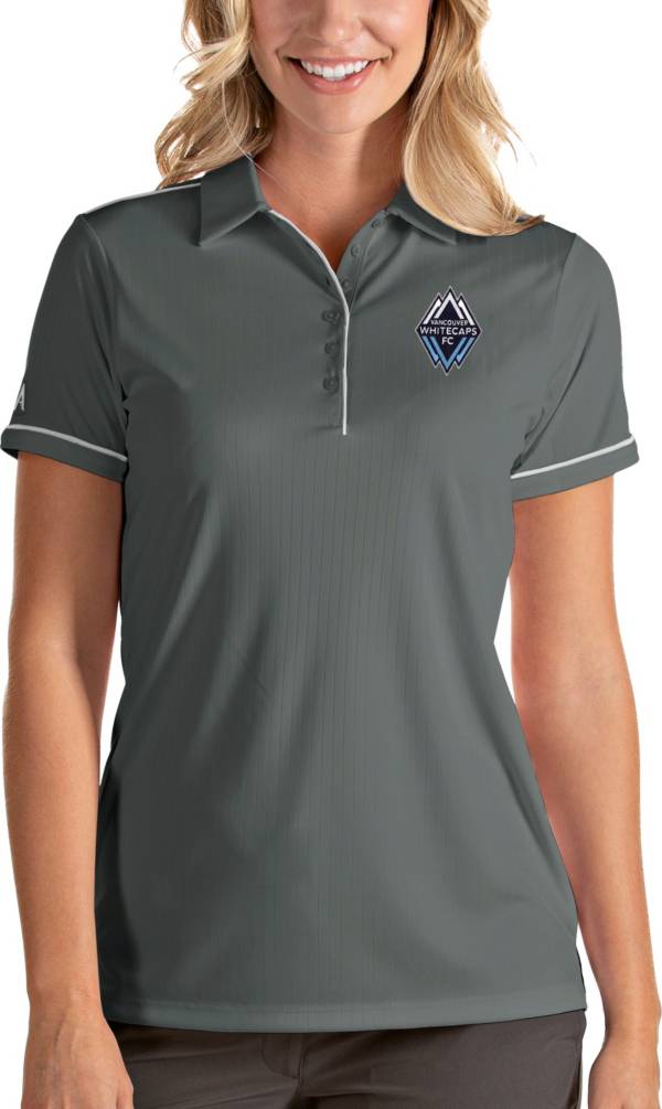 Antigua Women's Vancouver Whitecaps Salute Grey Polo