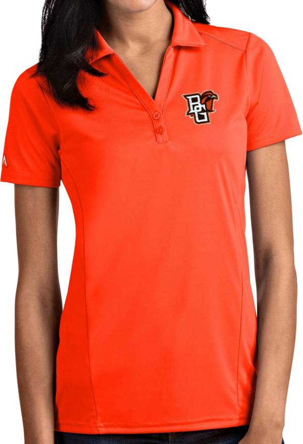 Antigua Women's Bowling Green Falcons Orange Tribute Performance Polo