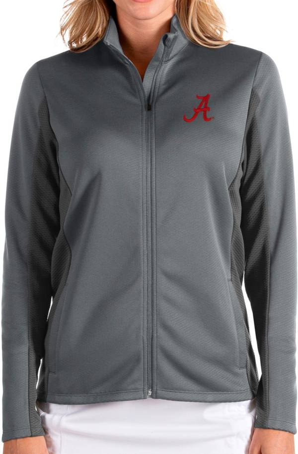 Antigua Women's Alabama Crimson Tide Grey Passage Full-Zip Jacket