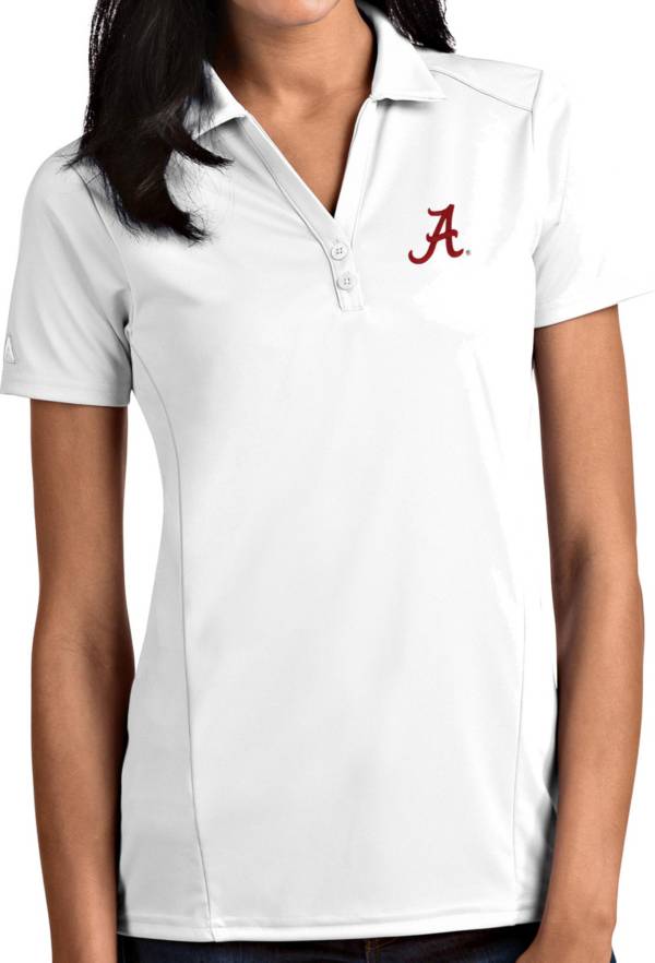 Antigua Women's Alabama Crimson Tide Tribute Performance White Polo