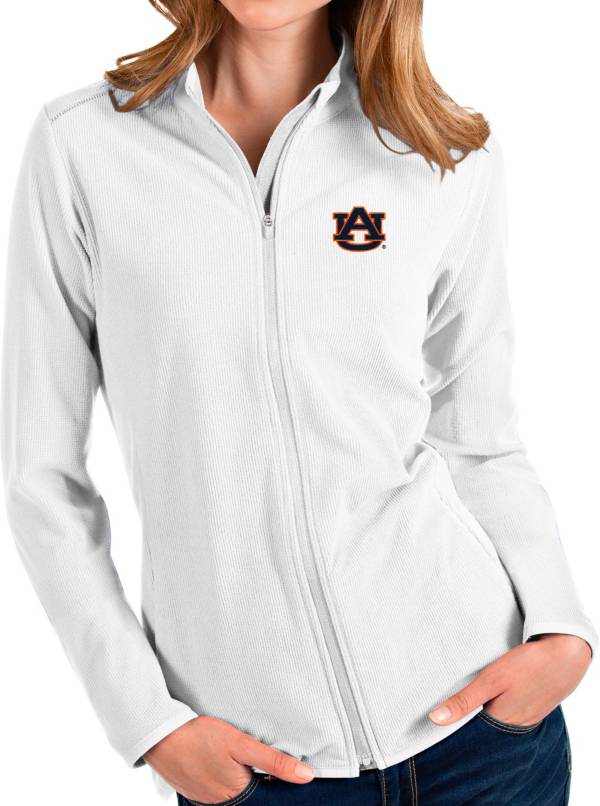 Antigua Women's Auburn Tigers Glacier Full-Zip White Jacket