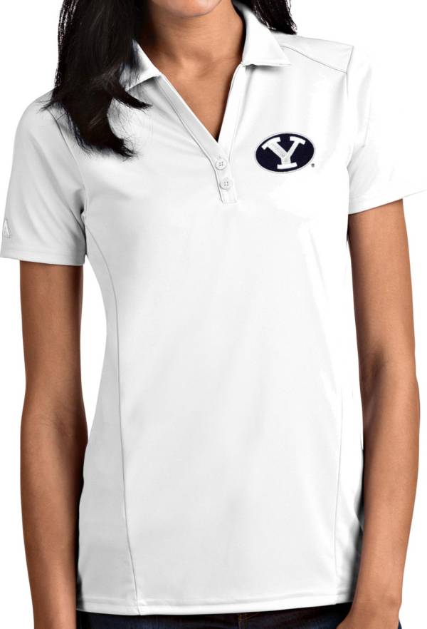 Antigua Women's BYU Cougars Tribute Performance White Polo product image