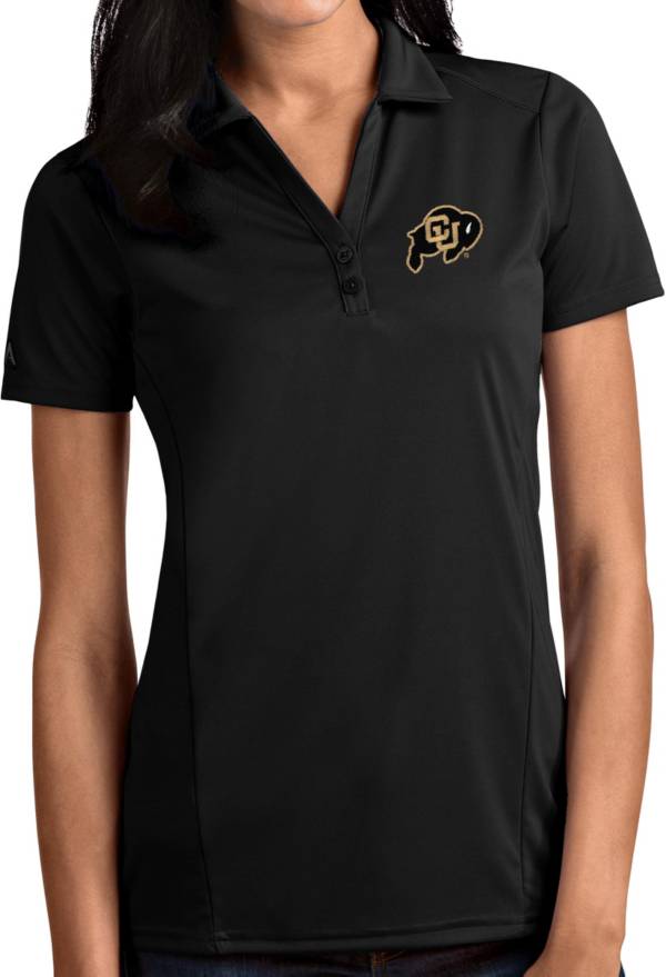 Antigua Women's Colorado Buffaloes Tribute Performance Black Polo