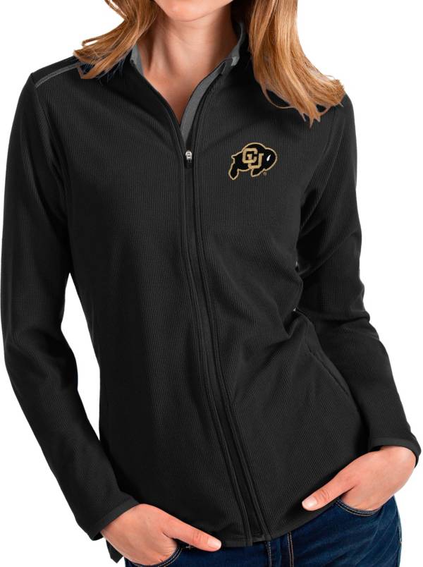 Antigua Women's Colorado Buffaloes Glacier Full-Zip Black Jacket