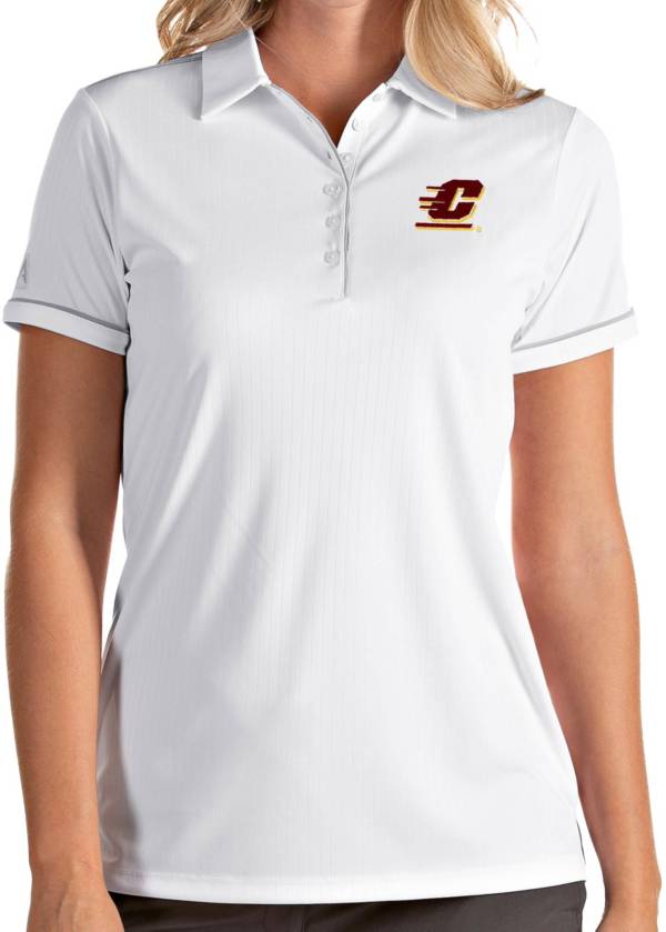 Antigua Women's Central Michigan Chippewas Salute Performance White Polo