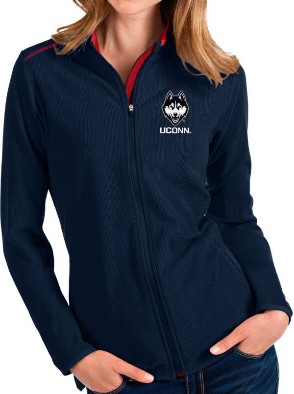 Antigua Women's UConn Huskies Blue Glacier Full-Zip Jacket