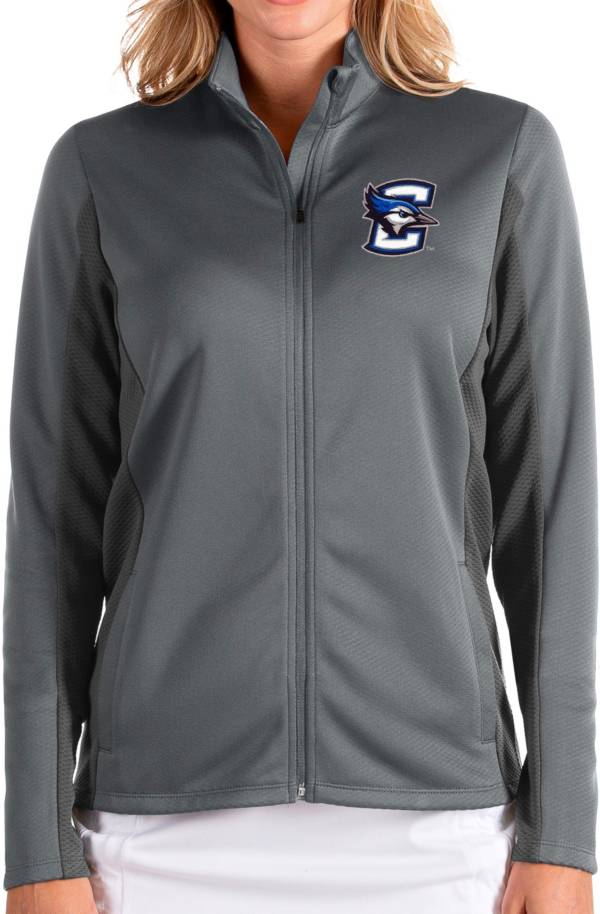 Antigua Women's Creighton Bluejays Grey Passage Full-Zip Jacket