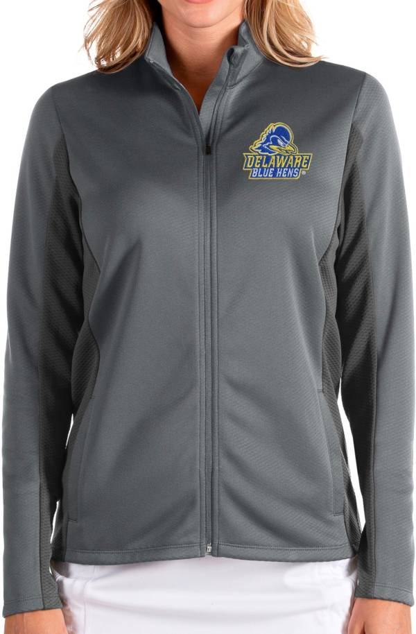 Antigua Women's Delaware Fightin' Blue Hens Grey Passage Full-Zip Jacket