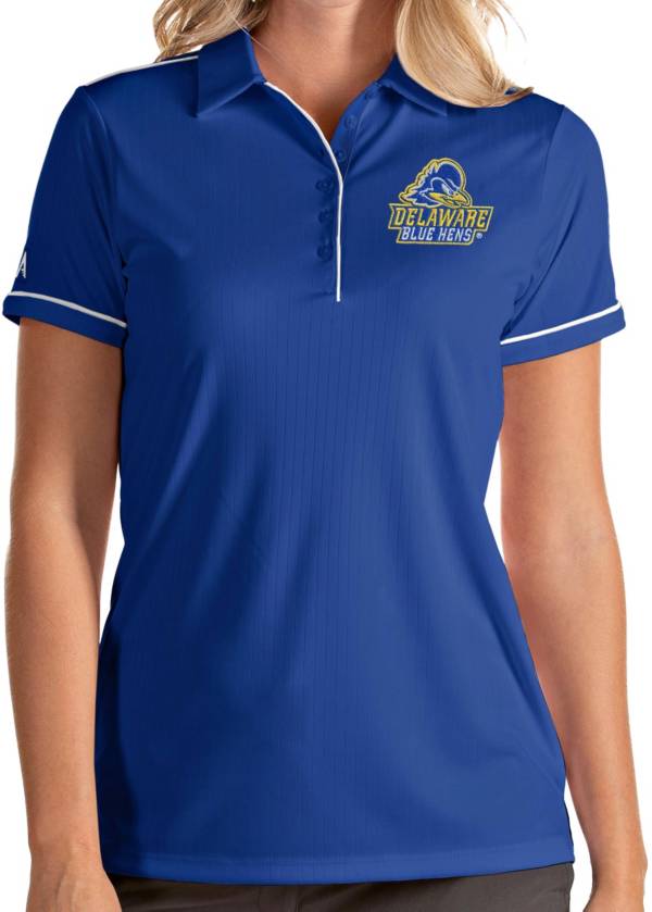 Antigua Women's Delaware Fightin' Blue Hens Blue Salute Performance Polo