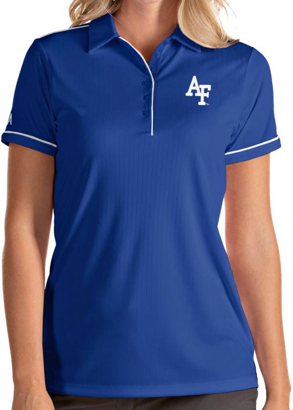 Antigua Women's Air Force Falcons Blue Salute Performance Polo product image