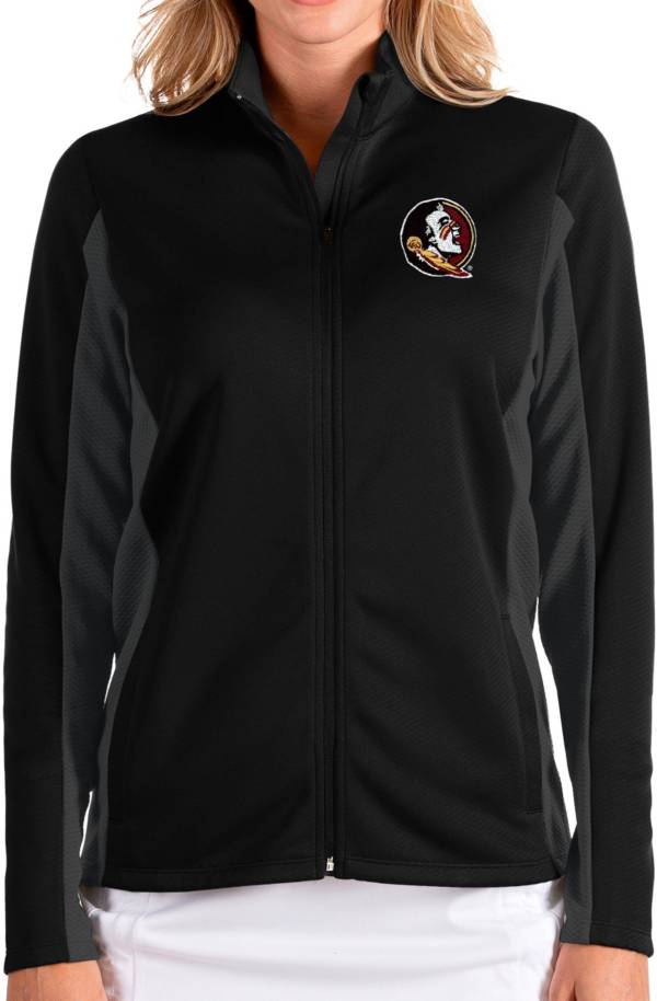 Antigua Women's Florida State Seminoles Passage Full-Zip Black Jacket