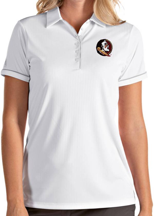 Antigua Women's Florida State Seminoles Salute Performance White Polo