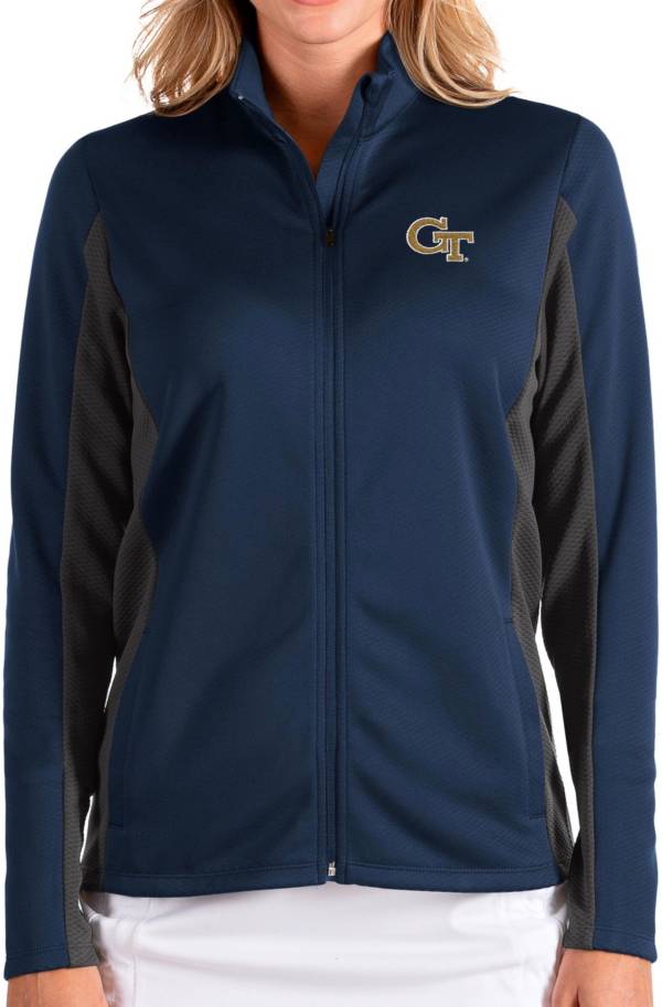 Antigua Women's Georgia Tech Yellow Jackets Navy Passage Full-Zip Jacket