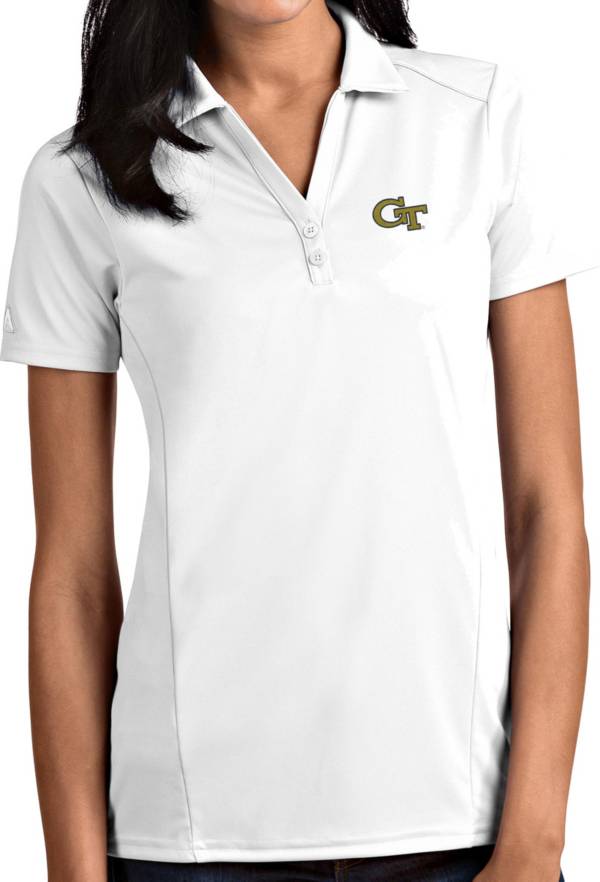 Antigua Women's Georgia Tech Yellow Jackets Tribute Performance White Polo