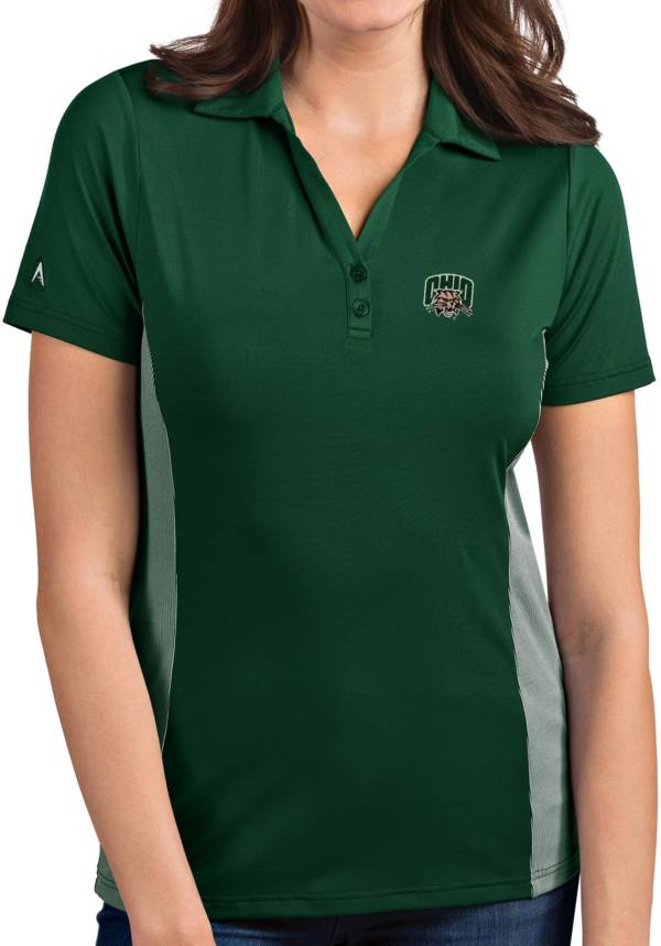 Antigua Women's Ohio Bobcats Green Venture Polo