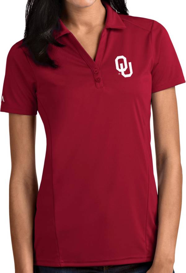 Antigua Women's Oklahoma Sooners Crimson Tribute Performance Polo