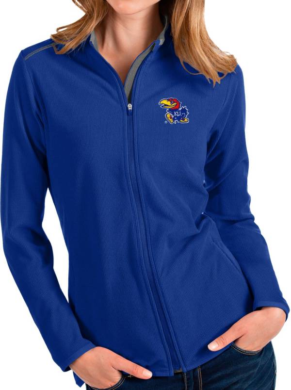Antigua Women's Kansas Jayhawks Blue Glacier Full-Zip Jacket product image