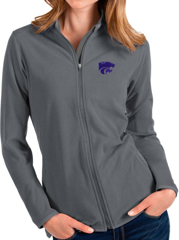 Antigua Women's Kansas State Wildcats Grey Glacier Full-Zip Jacket