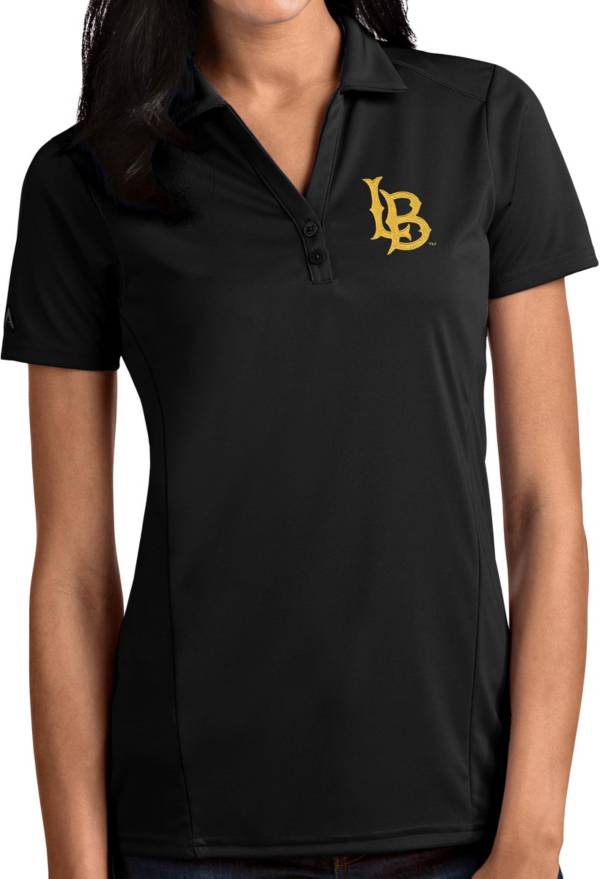 Antigua Women's Long Beach State 49ers Black Tribute Performance Polo