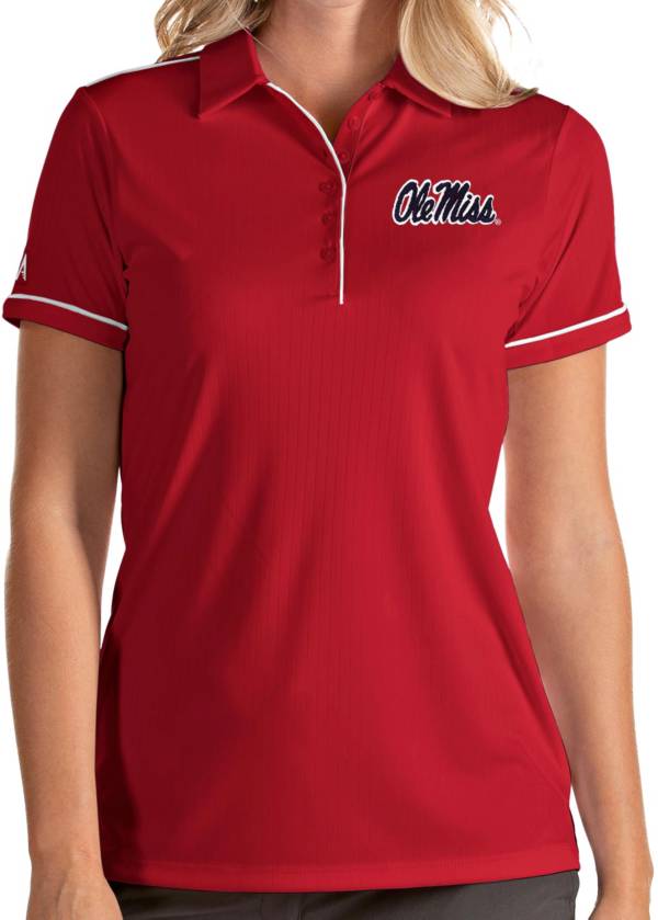 Antigua Women's Ole Miss Rebels Red Salute Performance Polo