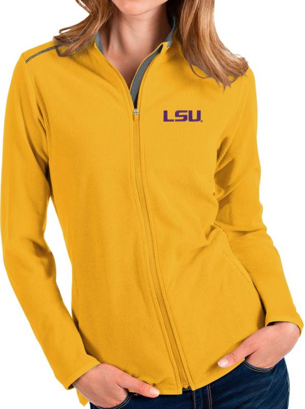 Antigua Women's LSU Tigers Gold Glacier Full-Zip Jacket