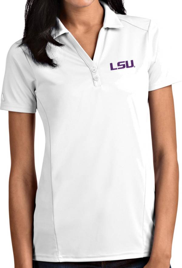 Antigua Women's LSU Tigers Tribute Performance White Polo product image