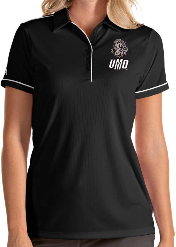 Antigua Women's Minnesota-Duluth Bulldogs Salute Performance Black Polo