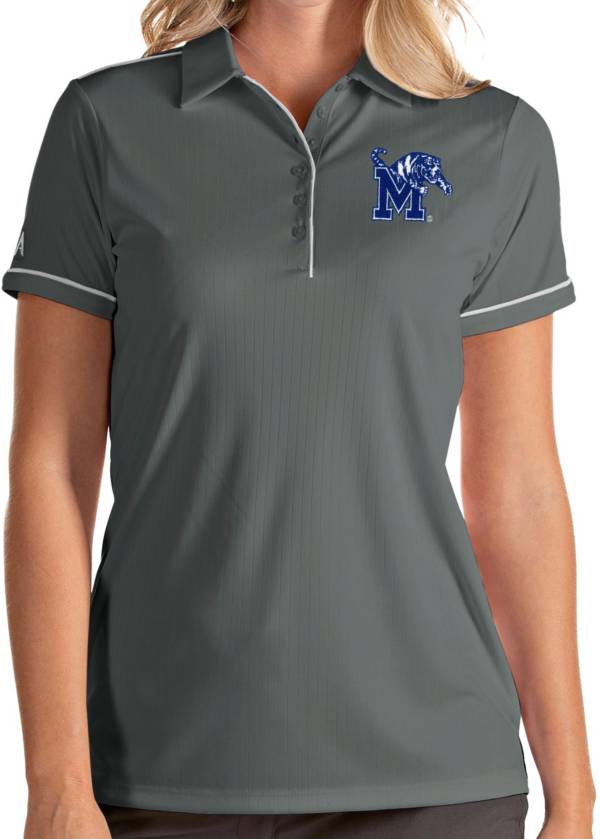 Antigua Women's Memphis Tigers Grey Salute Performance Polo