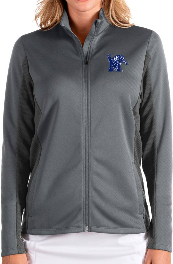 Antigua Women's Memphis Tigers Grey Passage Full-Zip Jacket
