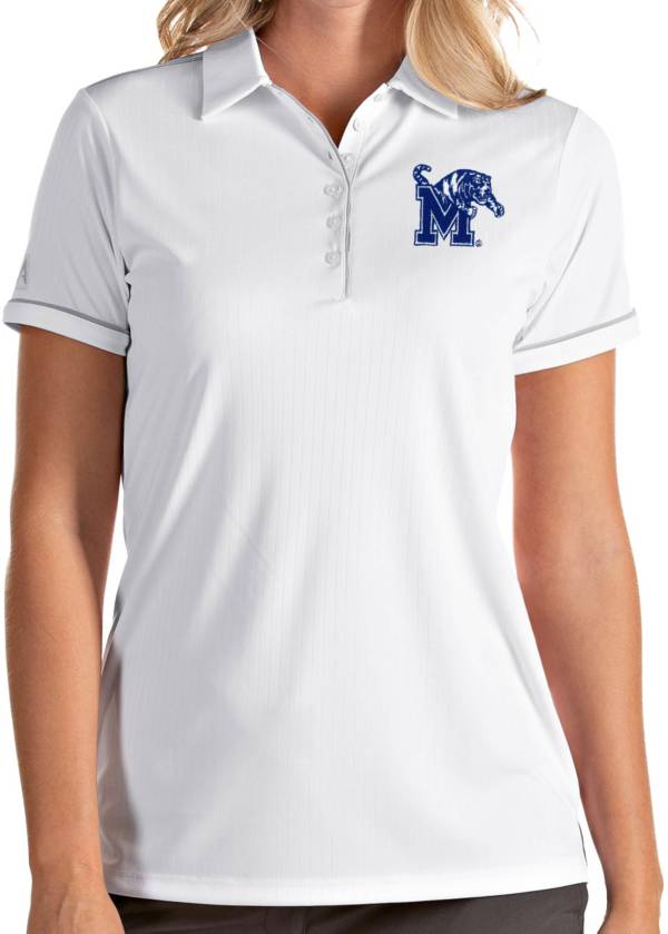 Antigua Women's Memphis Tigers Salute Performance White Polo