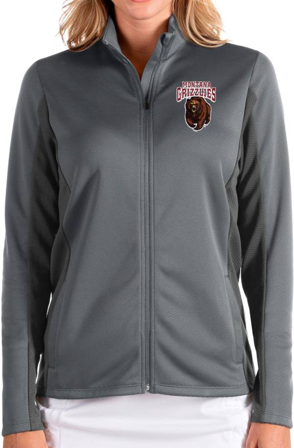 Antigua Women's Montana Grizzlies Grey Passage Full-Zip Jacket