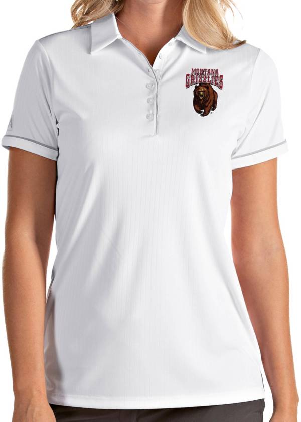 Antigua Women's Montana Grizzlies Salute Performance White Polo