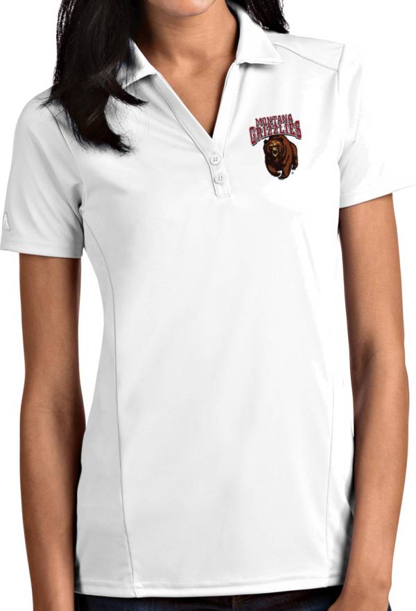 Antigua Women's Montana Grizzlies Tribute Performance White Polo