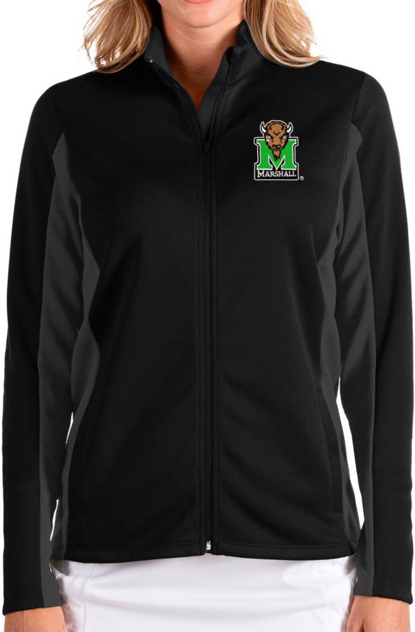 Antigua Women's Marshall Thundering Herd Passage Full-Zip Black Jacket