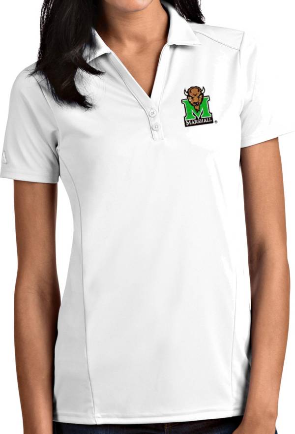 Antigua Women's Marshall Thundering Herd Tribute Performance White Polo