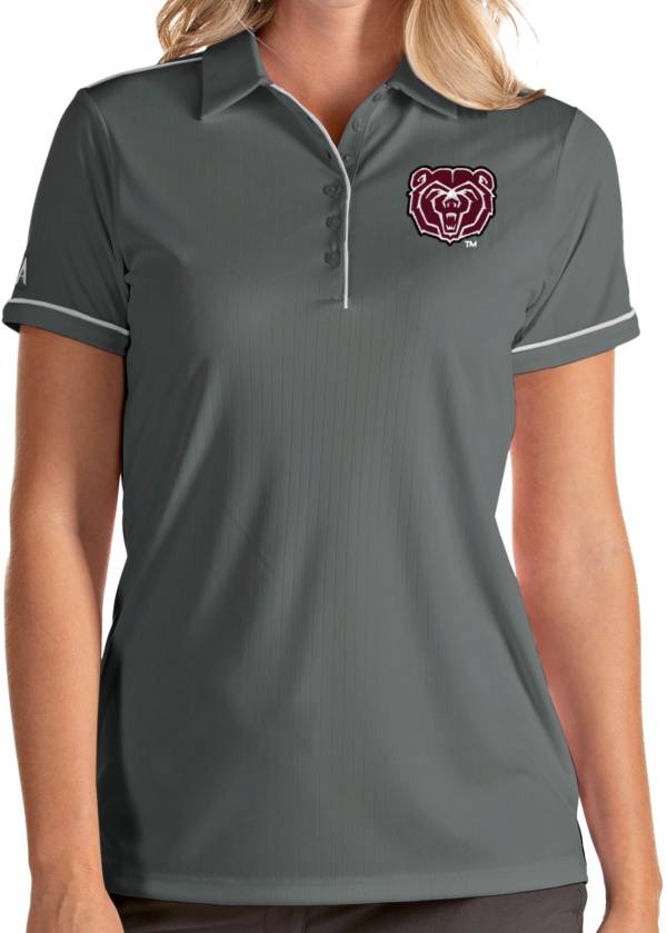 Antigua Women's Missouri State Bears Grey Salute Performance Polo