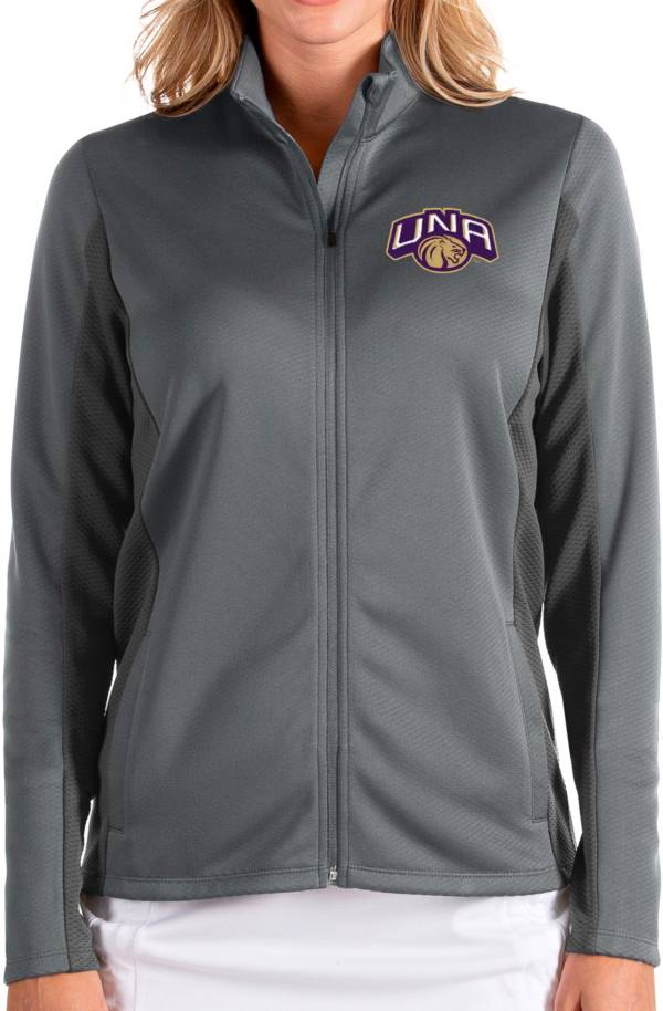 Antigua Women's North Alabama Lions Grey Passage Full-Zip Jacket