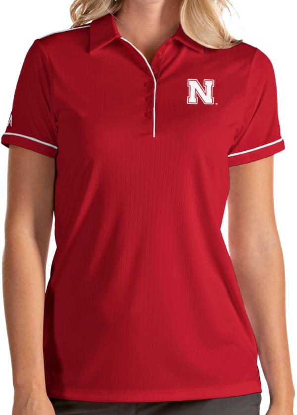Antigua Women's Nebraska Cornhuskers Scarlet Salute Performance Polo