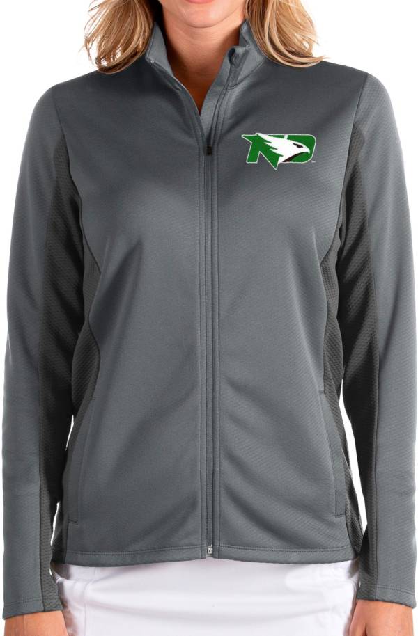 Antigua Women's North Dakota Fighting Hawks Grey Passage Full-Zip Jacket