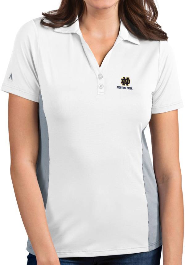 Antigua Women's Notre Dame Fighting Irish Venture White Polo