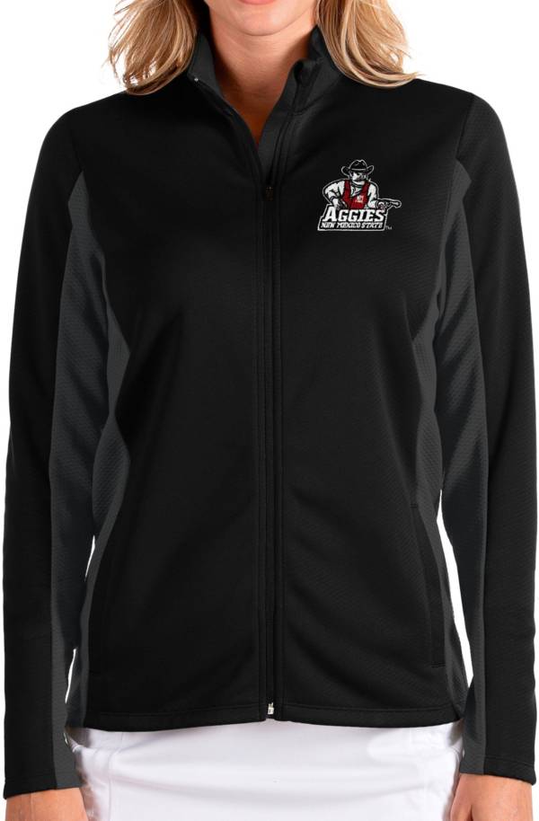 Antigua Women's New Mexico State Aggies Passage Full-Zip Black Jacket