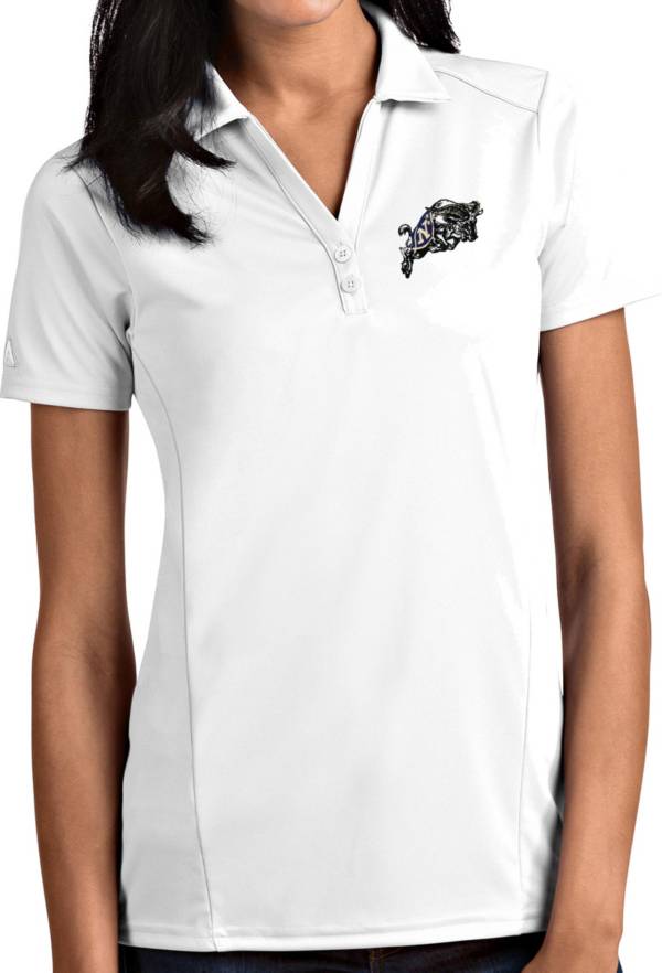 Antigua Women's Navy Midshipmen Tribute Performance White Polo